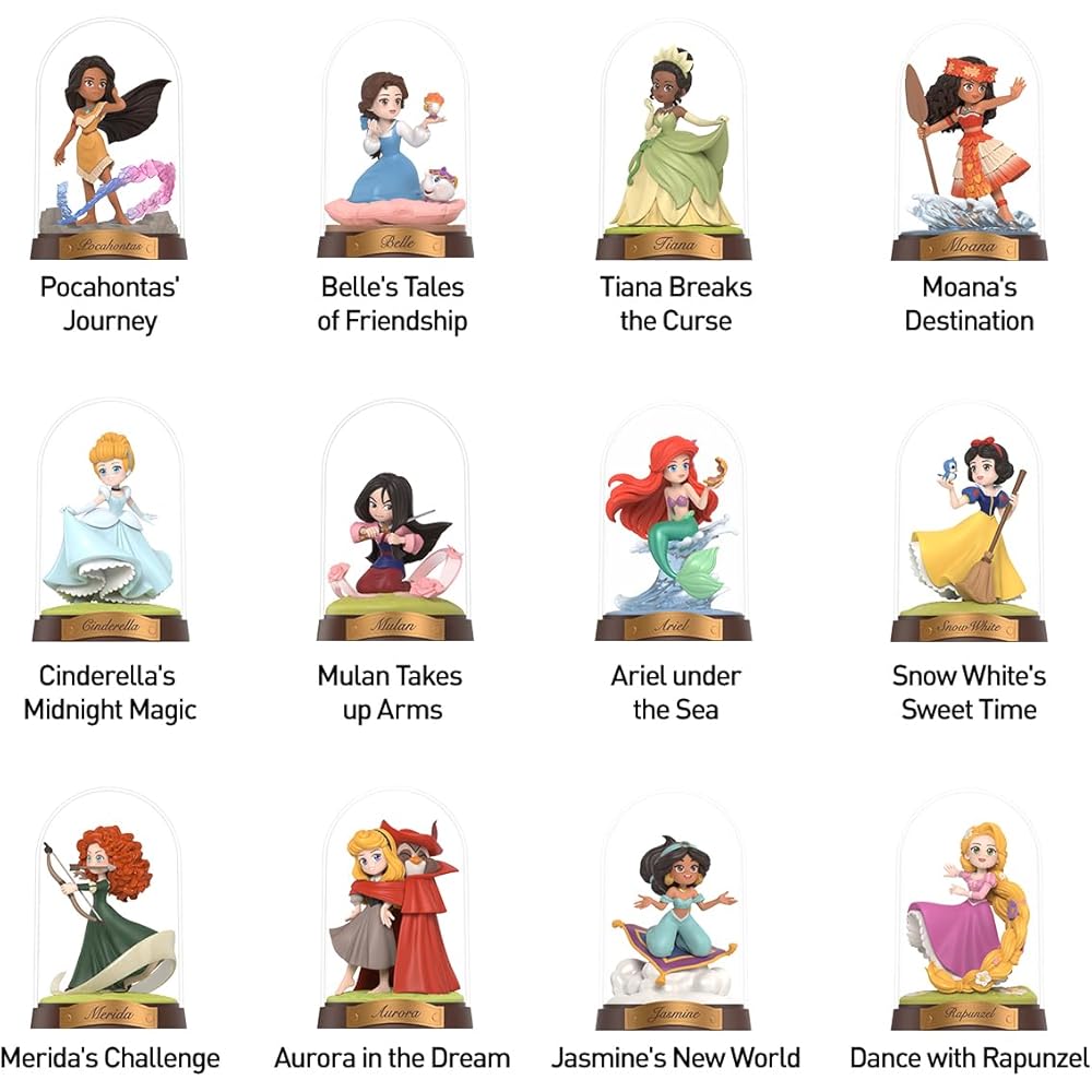Pop Mart Disney Princess Create Your World Assorted Box 12 Pieces Blind Box Figures Premium PVC Toy