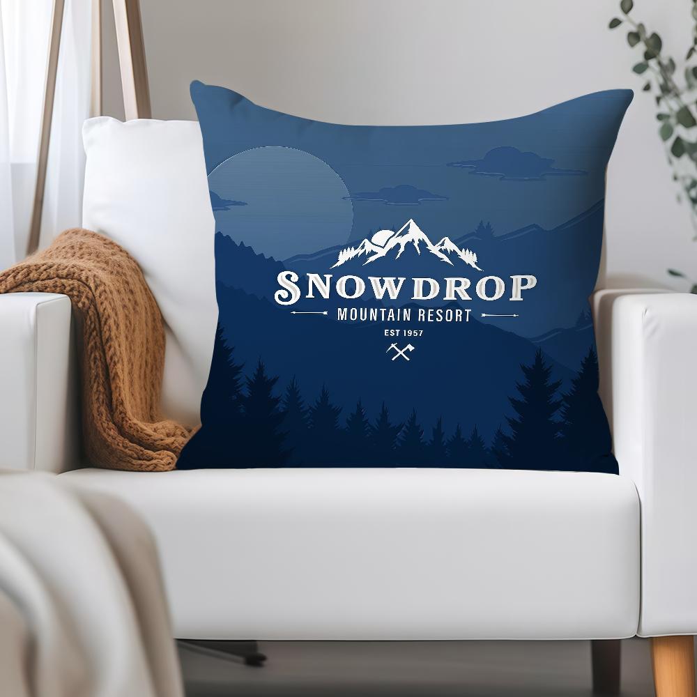 Japanese Outdoor Brand S-Snow P-Peak Pillow Case Applicable Space For Guest Rooms Interiors Cars Office House Decoration