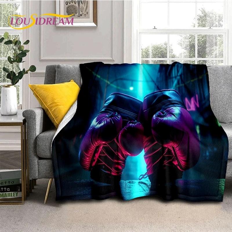 Boxing Gloves Boxer Fight Cartoon Soft Flannel Blanket for Beds Bedroom Sofa Picnic,Throw Blanket for Cover Outdoor Leisure Gift