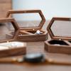 Velvet Rings Bearer Box Square Jewelry Organizer Fashion Rings Display Case  Gifts