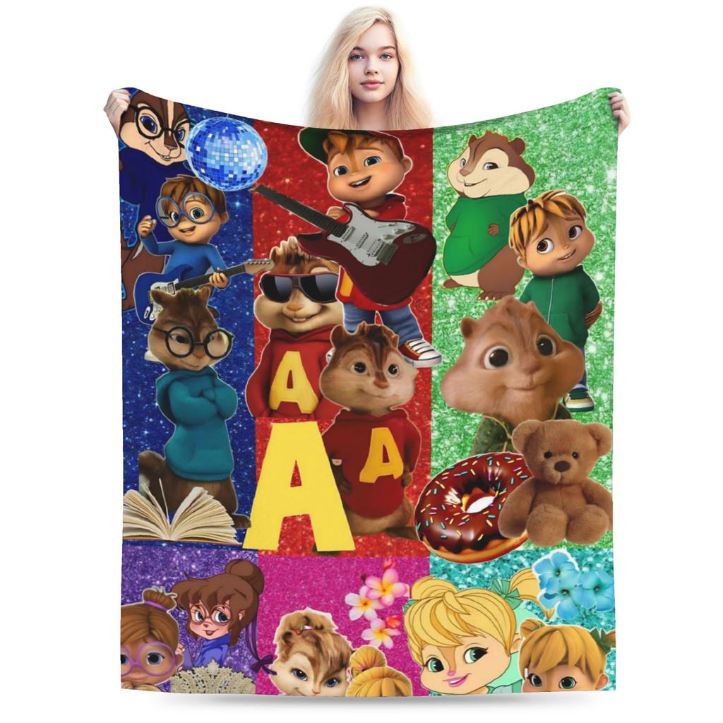 Alvin and the Chipmunks Accessories Blanket Lightweight Thin Flannel Throw Blanket Cozy Quilt