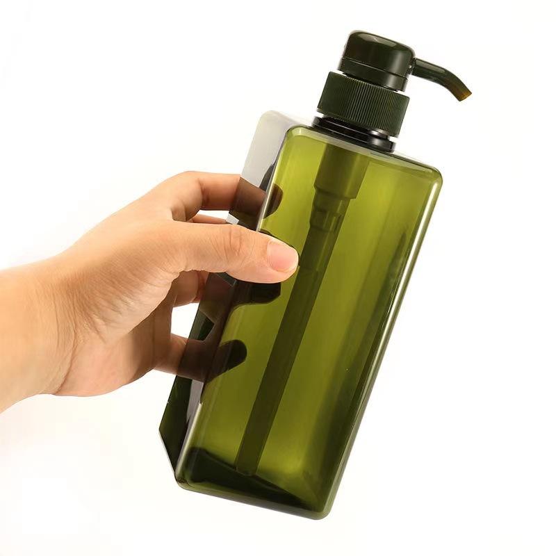 100-650Ml Square Bathroom Soap Dispensers Refillable Shampoo Shower Gel Holder Portable Travel Dispenser Empty Bath Pump Bottle