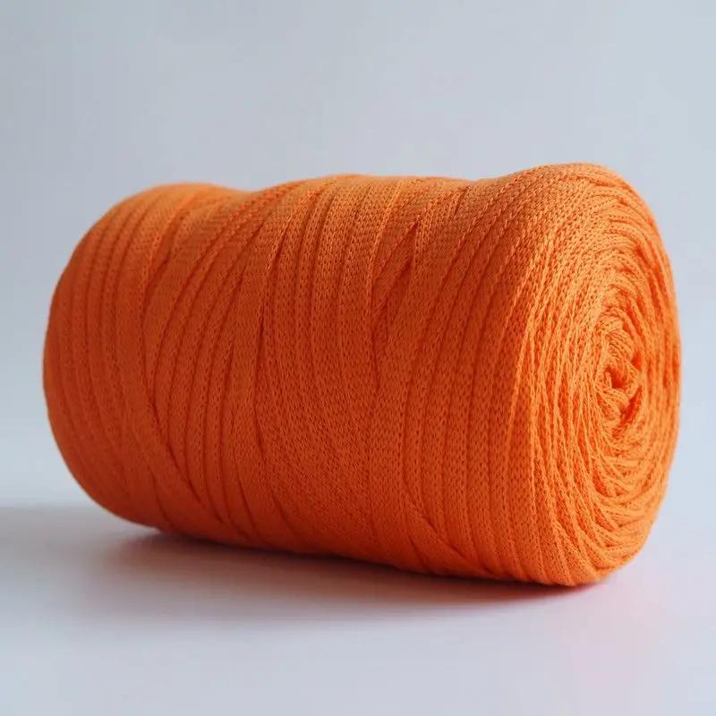 Flat Knitted Fabric Thread, Hollow Yarn Flat Ribbon Thread, DIY Handmade Woven Bag Hook Sandals 250g Crocheting