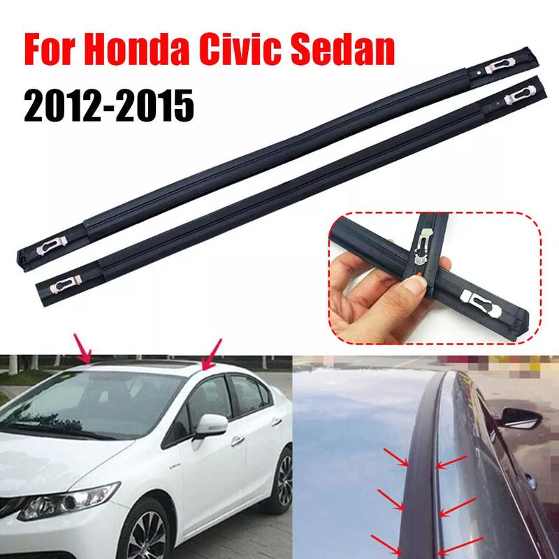

For Honda Civic Sedan 2012-2015 140cm Car Roof Drip Finish Moulding Rubber Seal Strips With Metal Clip 74316TR0A01 74306TR0A01 Right
