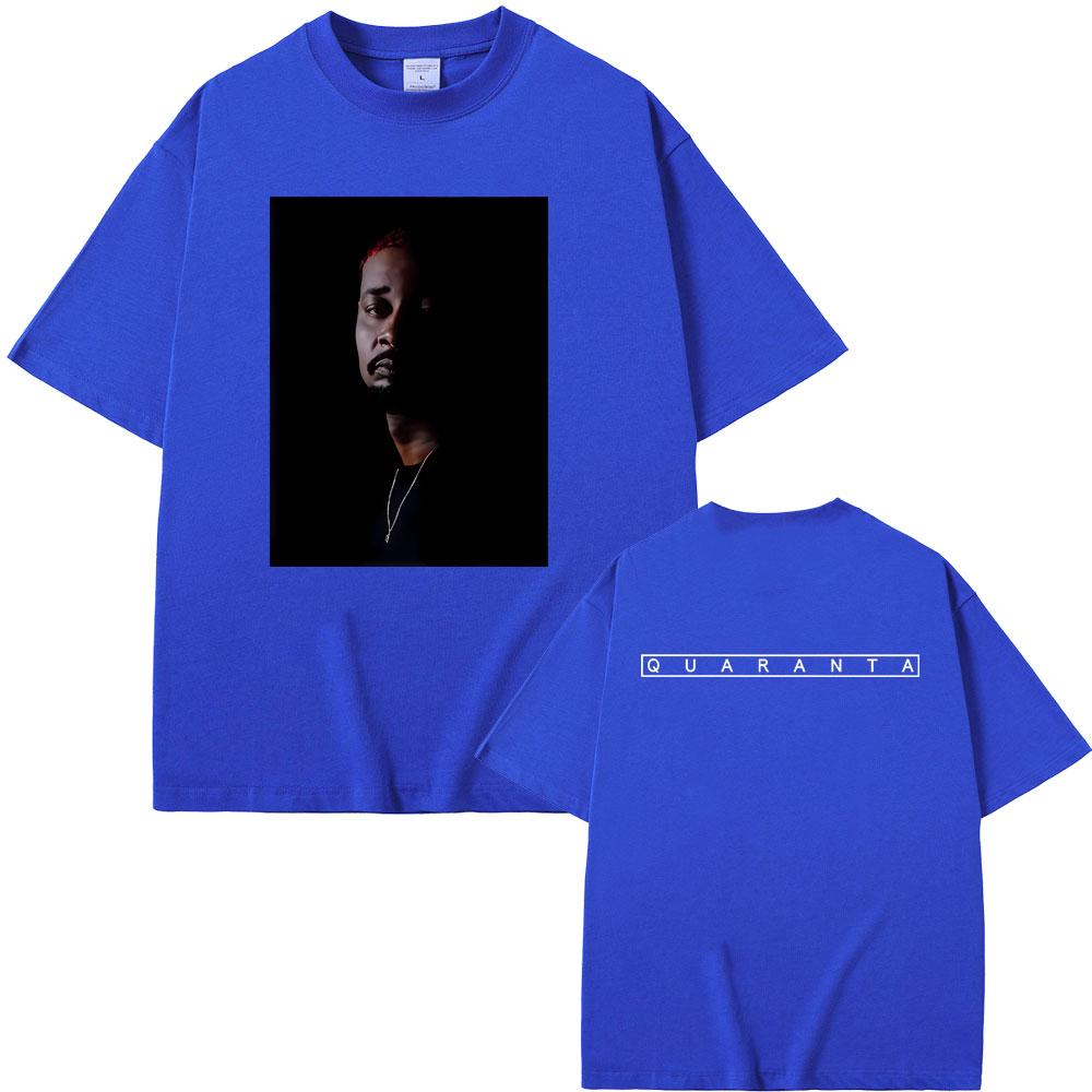 Rapper Danny Brown Quaranta Album Graphic Tshirt Men Women Hip Hop Fashion Oversized Short Sleeve T Shirt Male Pure Cotton Tees