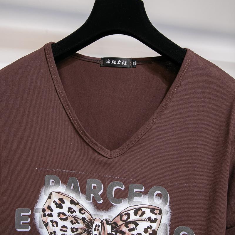 Übergröße Damen Sommer Neu Lockeres Design Kurzarm Oberteil