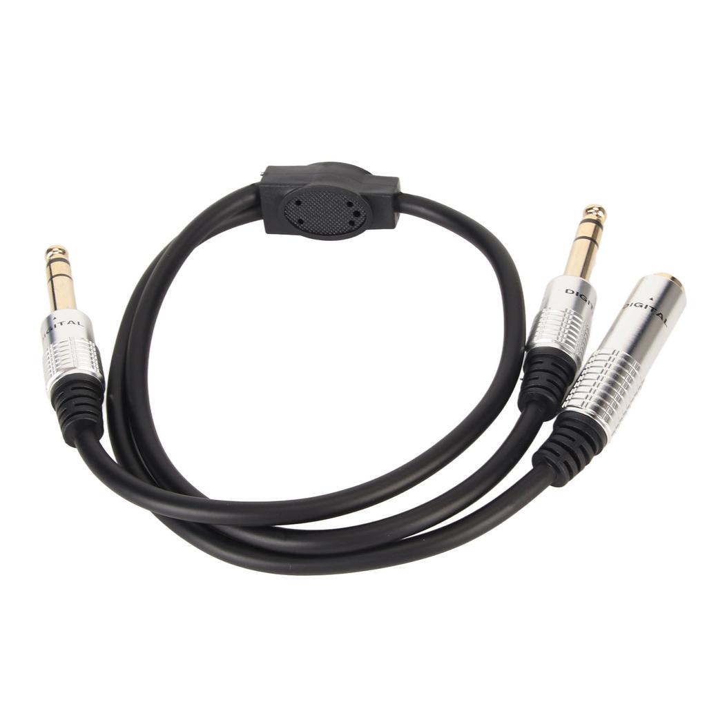 6,35 mm auf Dual 6,35 mm Y-Splitterkabel Zweikanalig Stecker auf Stecker Buchse 14 Zoll Stereokabel für