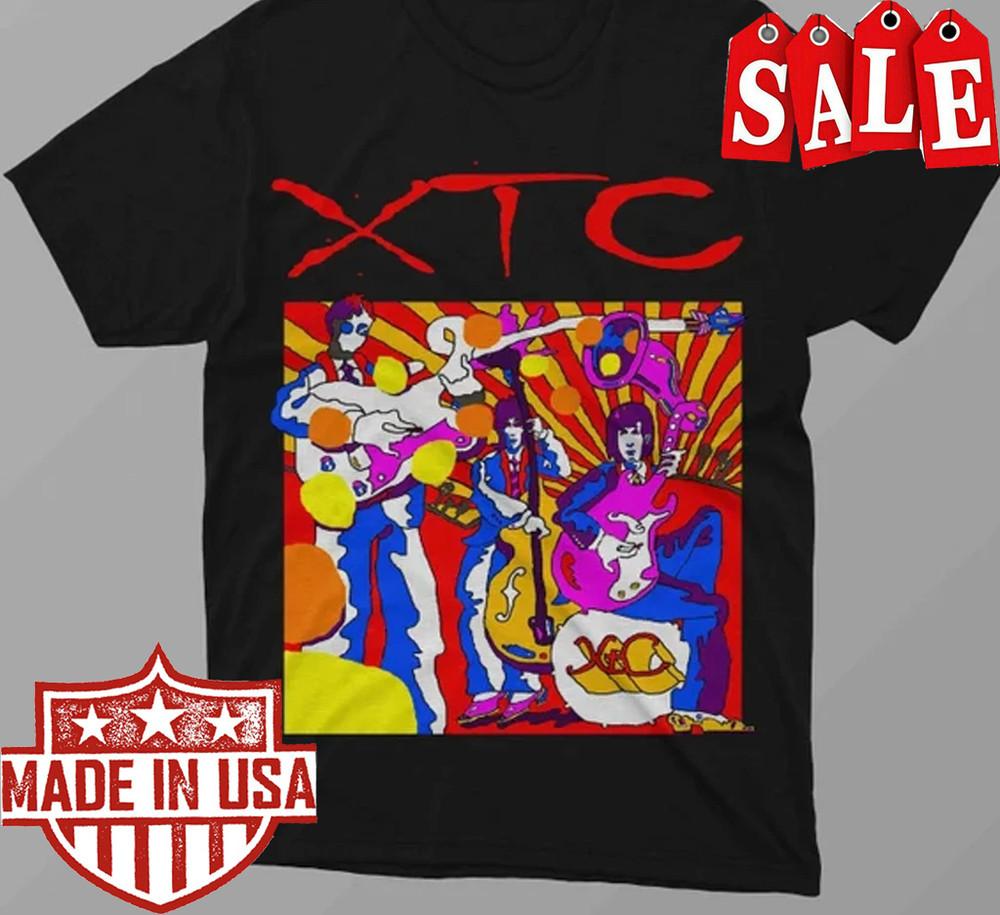 XTC Rock band black T-shirt Unisex All size Unisex T-Shirt