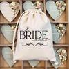 Bride, Babe, Linen Bundle Pockets, Wedding Party Decorations, Bridal Souvenirs, Storage Bags, Wedding Supplies, Available In Various Sizes