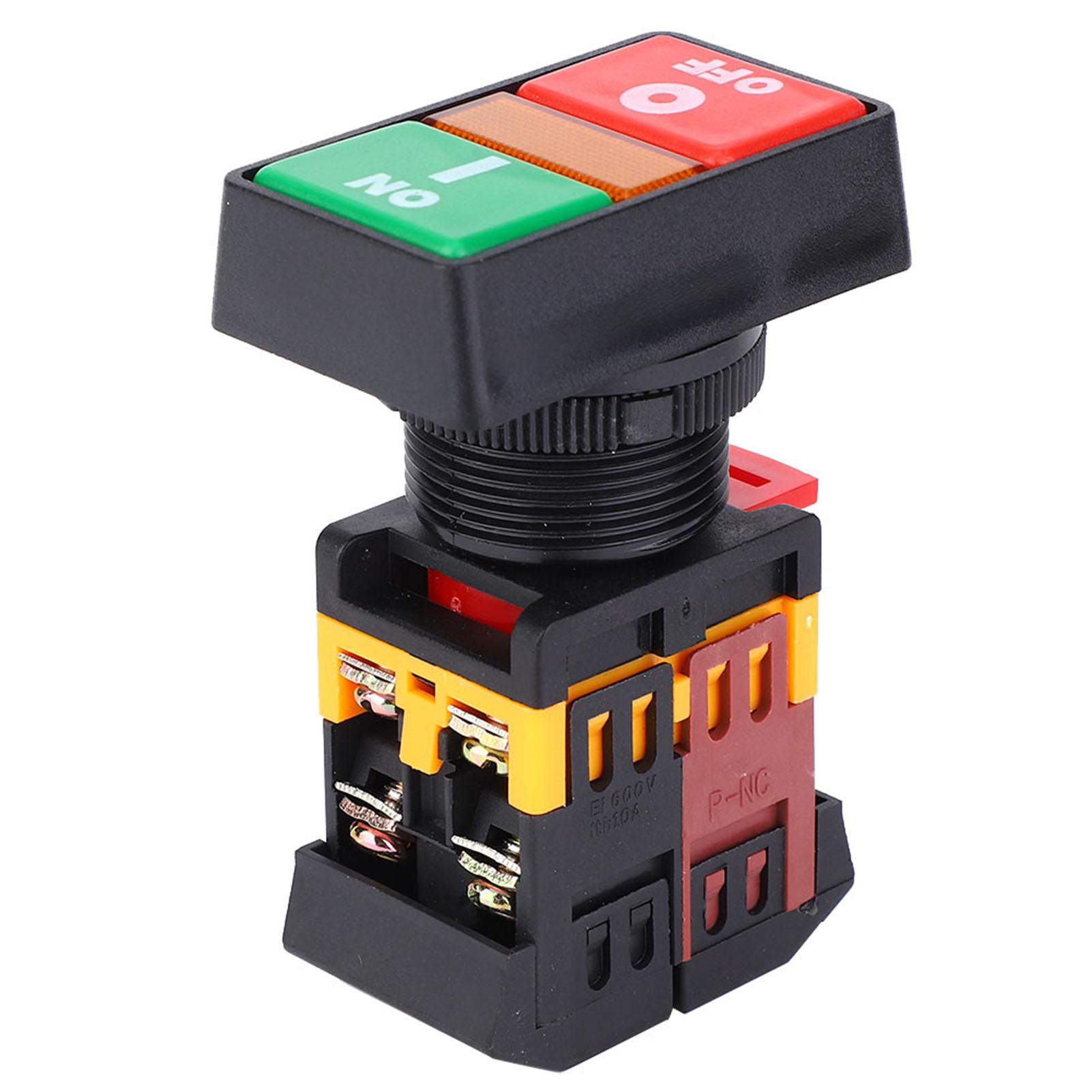 

PPBB30N Подвійний кнопковий перемикач зі світлодіодним підсвічуванням Кнопка увімкнення-вимкнення миттєвої дії(380 В змінного струму )