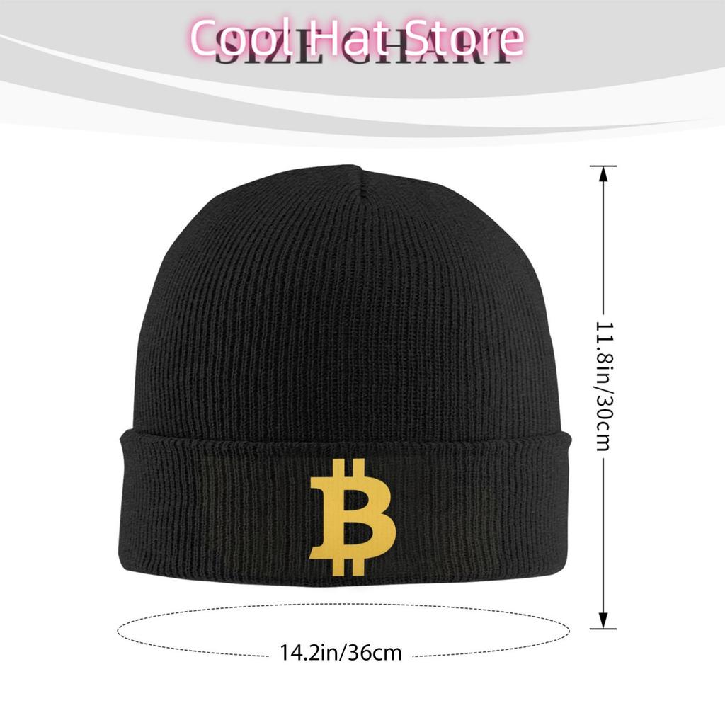 Bitcoin Print Truck Bonnet Hats Unisex Elastic Knit Hat Winter Warm Skullies Beanies Head Wrap Caps Travel Cap Skullies Hats