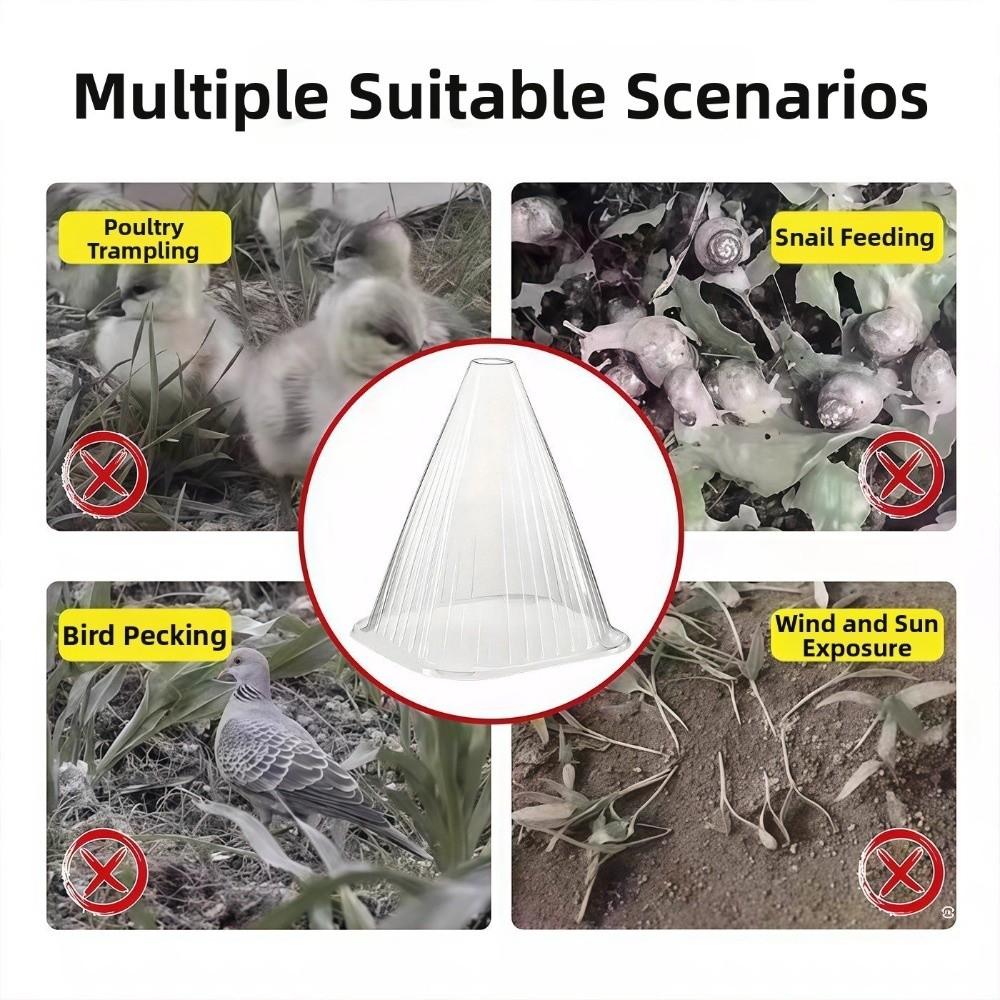 50pcs Insulated Plant Protection Cover Transparent Plant Bell Covers Protecting Plants