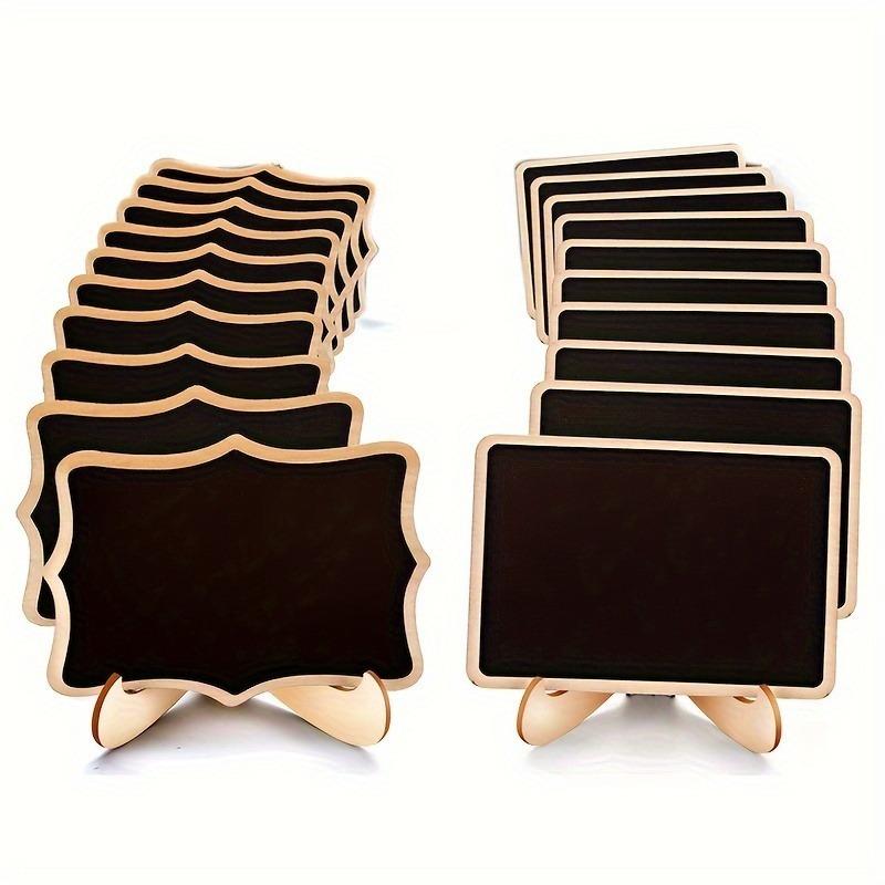 10er-Pack Mini-Kreidetafeln, kleine rechteckige Kreidetafeln, Tischkarten aus Holz für Hochzeiten, Geburtstagsfeiern, Message Board-Schilder