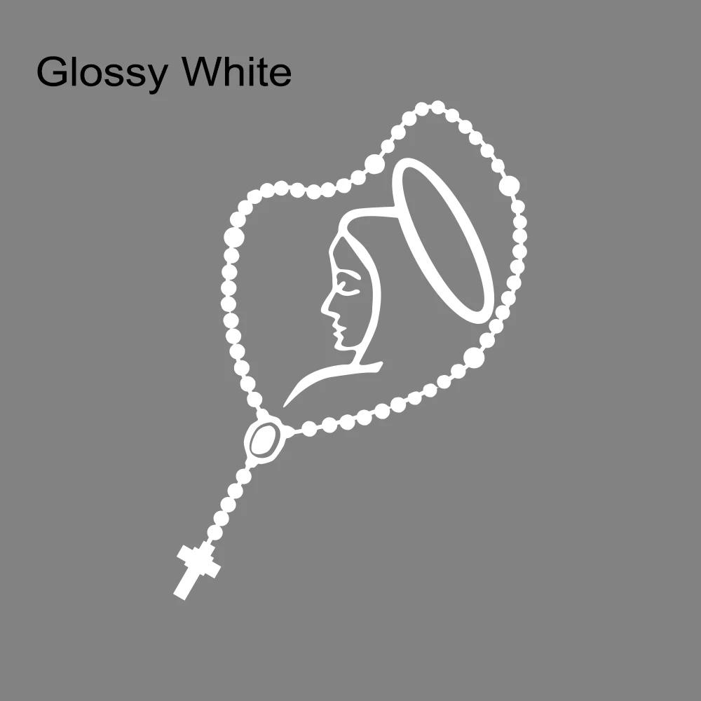 Car Sticker Creative Rosary Virgin Mary Fatima Vinyl Decal Waterproof DIY Body Window Door Car Exterior Decoration Accessories