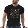 Flowers In the Night T-Shirt Relaxed Fit Casual Short Sleeve Top