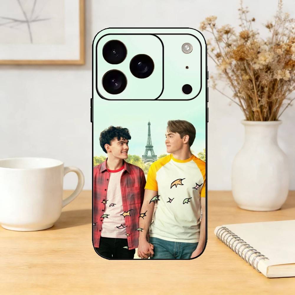 Heartstopper Nick Charlie Stars Phone Case Silicone black Soft For IPhone 17,16,15,14,13,12,11,SE,Plus Pro Max