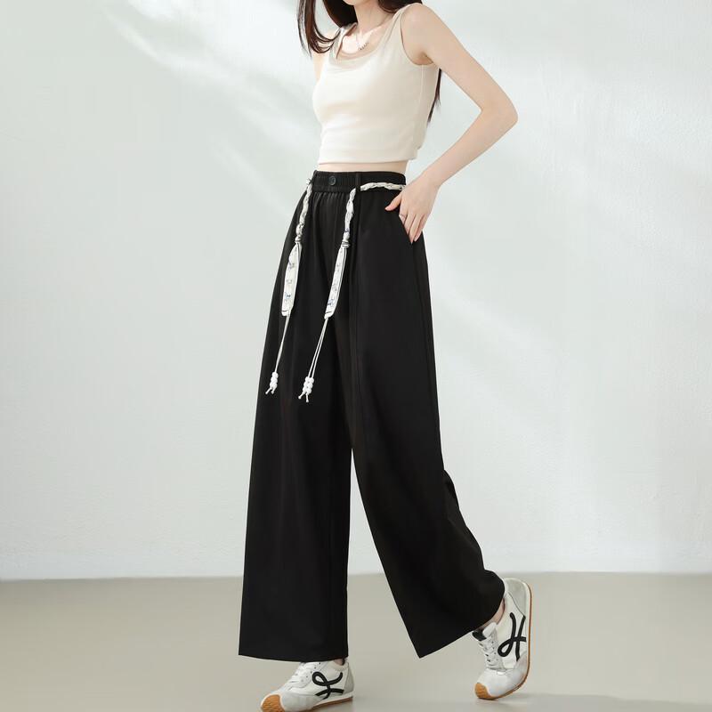 Baitu Women's High-Waist Wide-Leg Trousers