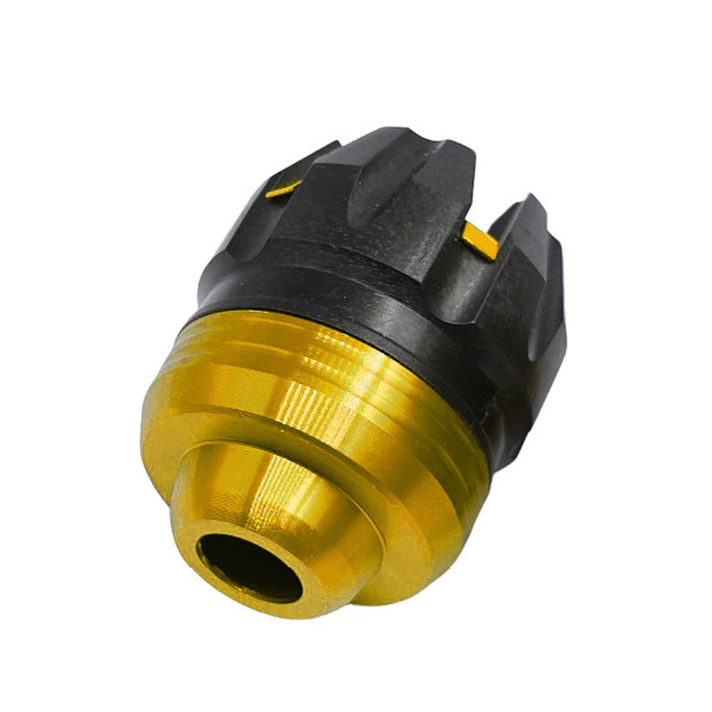 2 Stück Motorrad Aluminiumlegierung Gabel-Sturzbecher Stoßdämpfer-Schutz Gabel-Schleifer Anti-Kratz-Sturzschutz Universal