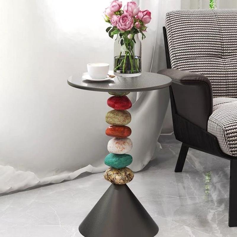 Small Circular Coffee Tables Simple Removable Metal Coffee Tables Living Room Decoration Table Creative Table Nordic Designed