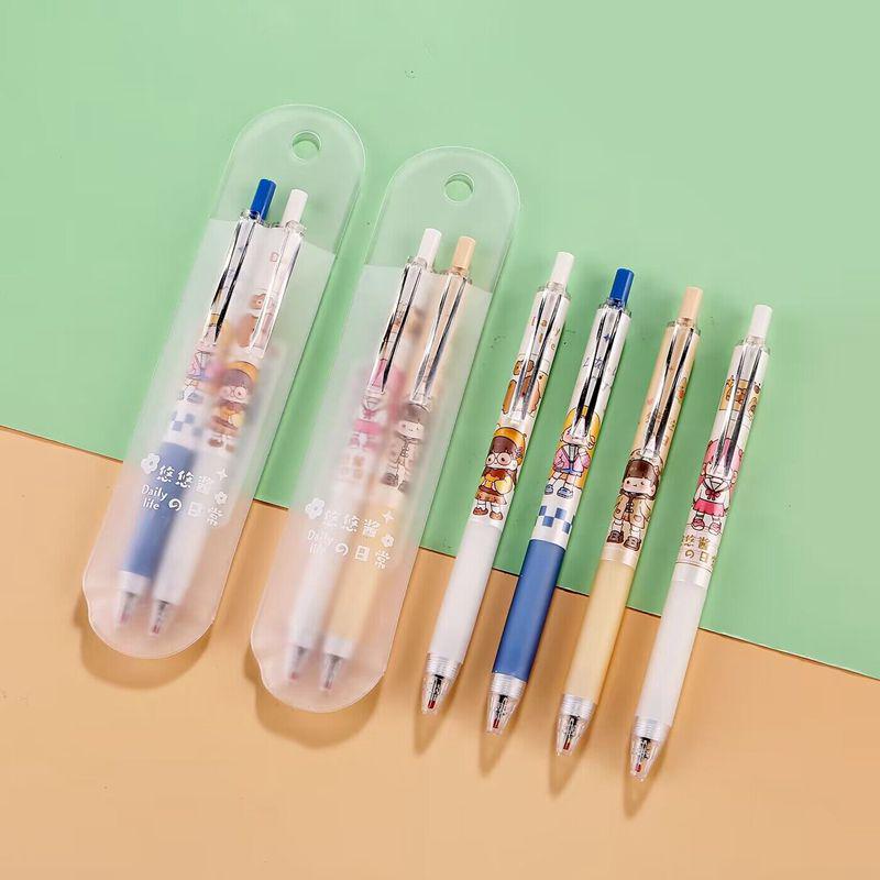 Special Offer: 2-Pack Cartoon Clickable Neutral Gel Pen Refills, 0.5mm, Student Water Pen