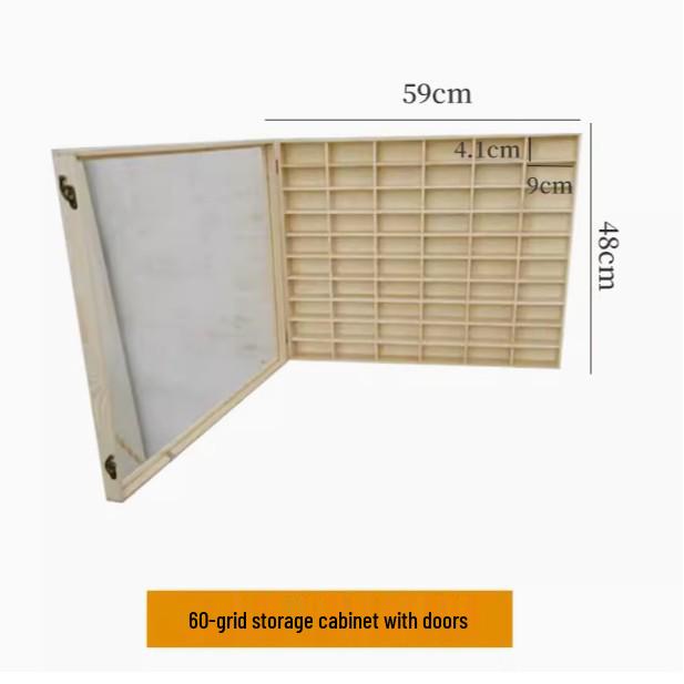 In-Stock Wall-Mounted Solid Wood Toy Rack: Multi-Grid Car Storage & Figurine Display