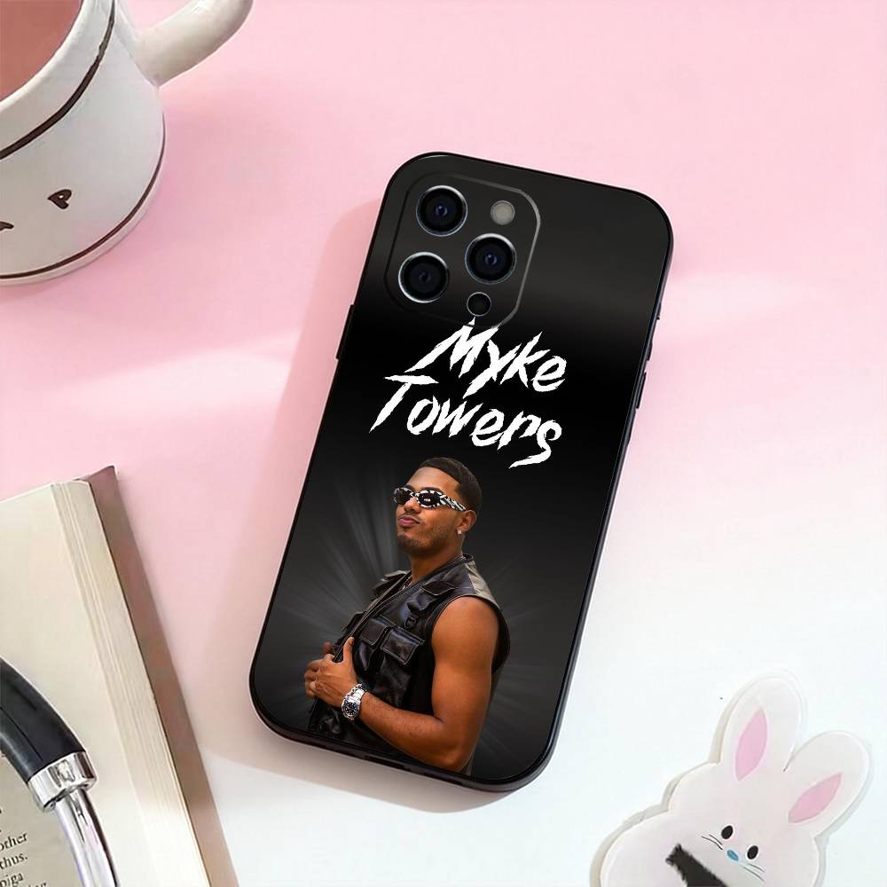 

M-Myke Towers Ganga Phone Case For iPhone 17,16,15,14,13,12,11 Plus,Pro Max,Soft Silicone Black Cover iPhone15pro