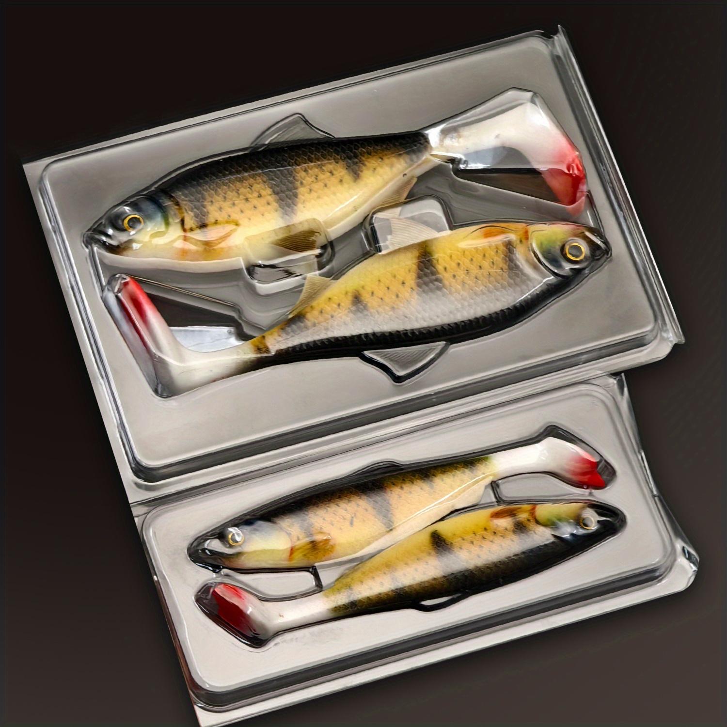 

4 шт. Мягкий рыболовный набор - 2 шт. 14 см / 5,5 дюйма с 2 шт. 10 см / 3,9 дюйма Искусственная приманка для щуки, судака, сома