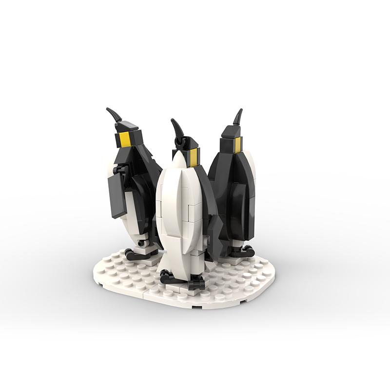 Kids educational building toys gift building blocks moc animal model ornaments antarctic emperor penguin plastic building blocks