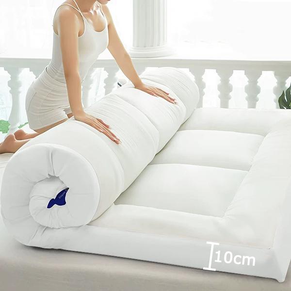 WTEMPO Zimní Zesílená Teplá Matrace z Jehněčí Vlny Domů Jednobarevná Tatami Plyšový Polštář Ložnice Ubytovna Hotel Jednolůžková a Dvojlůžková Pro Osoby Polstrované Prošívané Přikrývky