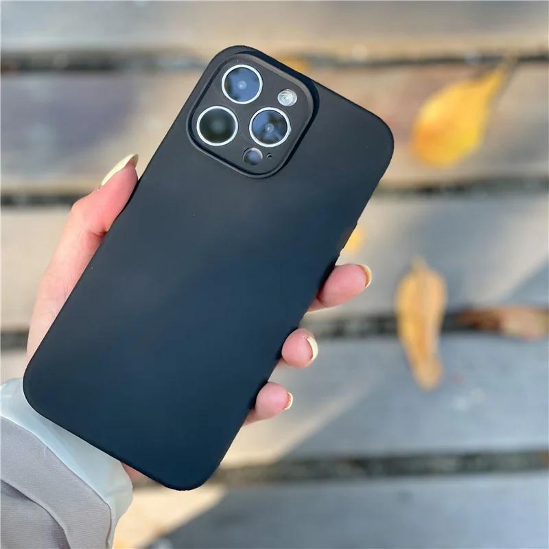 Neon Liquid Silicone Full Coverage Shockproof Customized Print Pure Color Mobile Phone Cases for 11-16 Pro Max