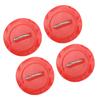 4 Pezzi Gommone DRing Pad Patch PVC Durevole Marino Acciaio Inossidabile Fibbia Fissa(Rosso )