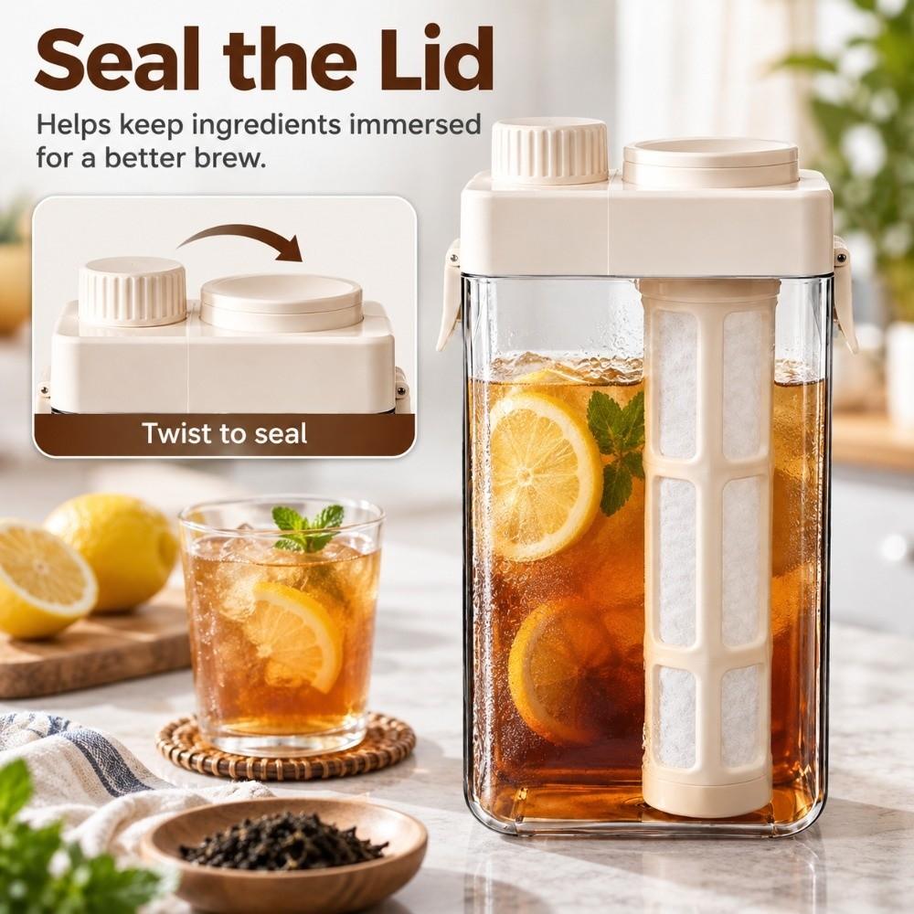Built In Measurement Scale Cold Brew Pitcher Brewing Coffee Carafe Home Camping