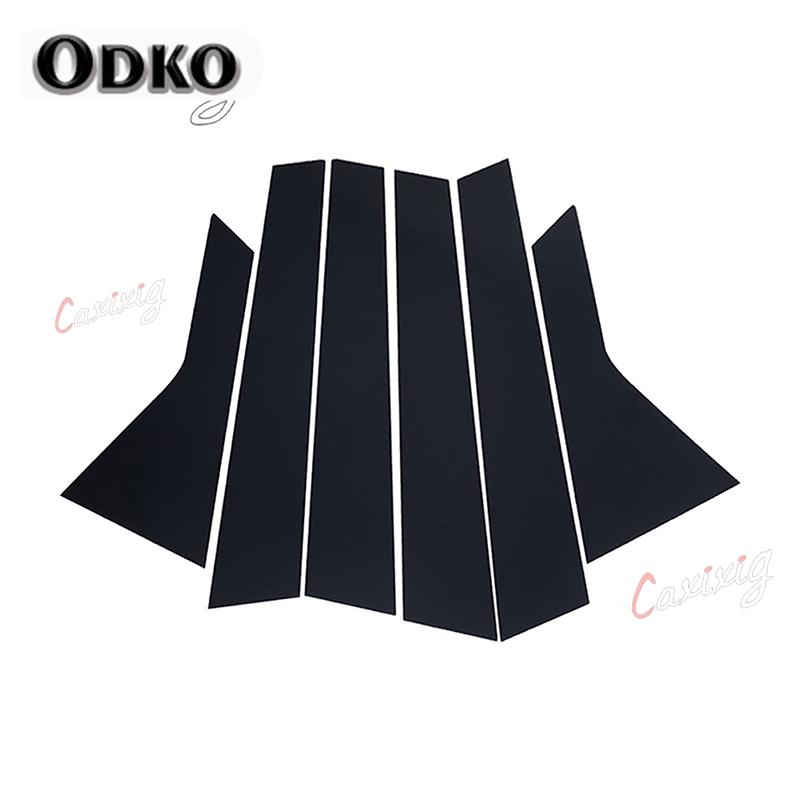 6Pcs Car Window Pillar Posts Door Trims B C Column Stickers Cover Glossy Black for Nissan Qashqai J10 2008-2013
