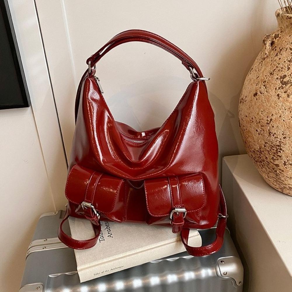 Large Capacity Multiple Pockets Backpacks Solid Color Women's Backpack  Ladies/Girls