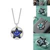 Stunning Geometric Lucky Star Spinner Pendant Necklace In Stylish Titanium Steel Design