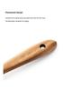 Teak Non-Stick Long-Handle Solid Wood Pan and Acacia Wood Kitchenware Set