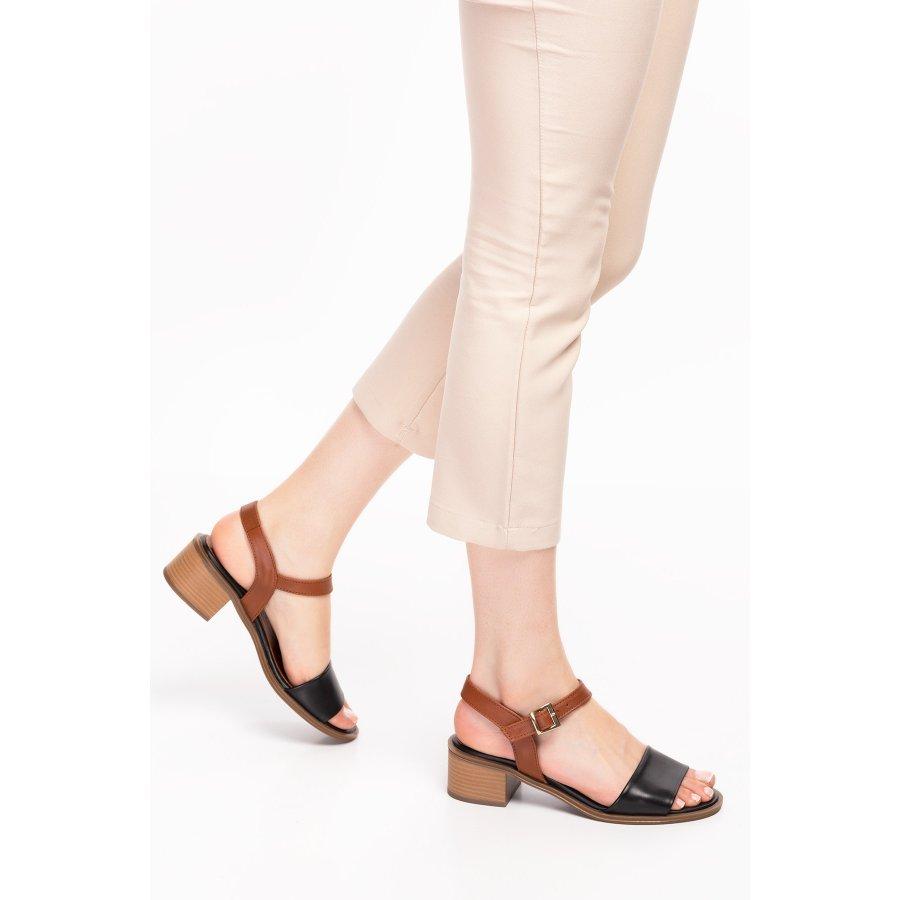 Women's Genuine Leather Mid-Heeled Casual Sandals