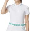 TaylorMade TM Basic S/S Polo Shirt, White, Size L, Women's, 2025SS UN670