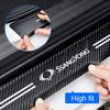 60X7CM Carbon Fiber Car Door Threshold Protective Sticker For Ssangyong Korando 2021 Rexton Kyron Musso Actyon Rodius