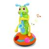 Musical Dancing Saxophone Caterpillar Toy LED Flashlights Fun Electric Music Toy for Kids Perfect Gift for Learning Playtime