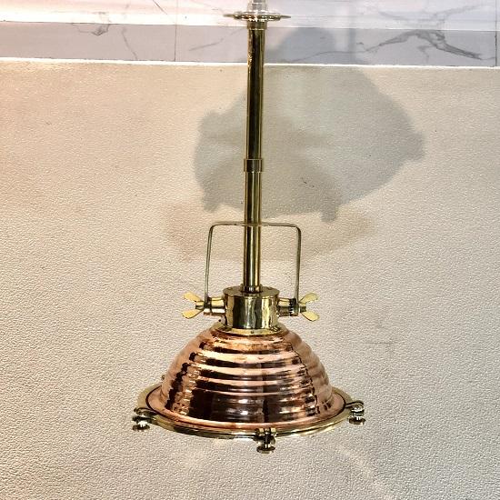 Nautical New Marine Brass and Copper Antique Maritime Medium Cargo Ceiling Pendant Light 2 Pic