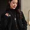 Autumn And Winter Long Leaf Versatile Temperament Necklace Female Lucky Grass One Two Wear Sweater Chain Corsage Female
