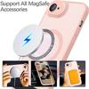 Coque pour iPhone 17e, avec Anneau Magnétique et Protection Caméra - Rose - 2 Verres Trempés