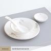 Zestaw ceramicznych naczyń stołowych w stylu chińskim ze złotą krawędzią