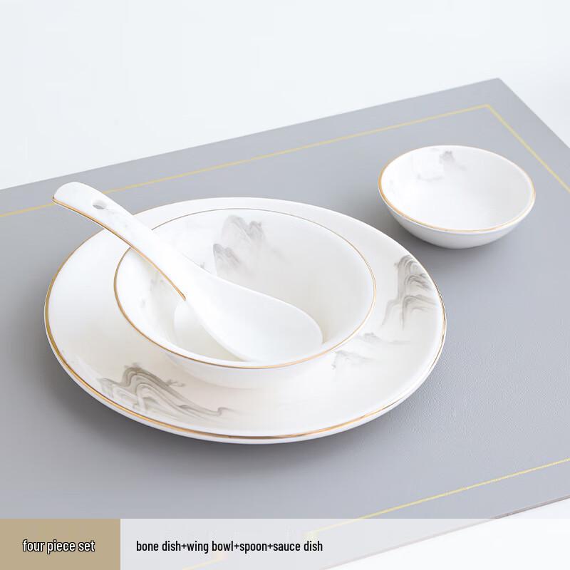 

Chinese Style Gold Rim Ceramic Tableware Set
