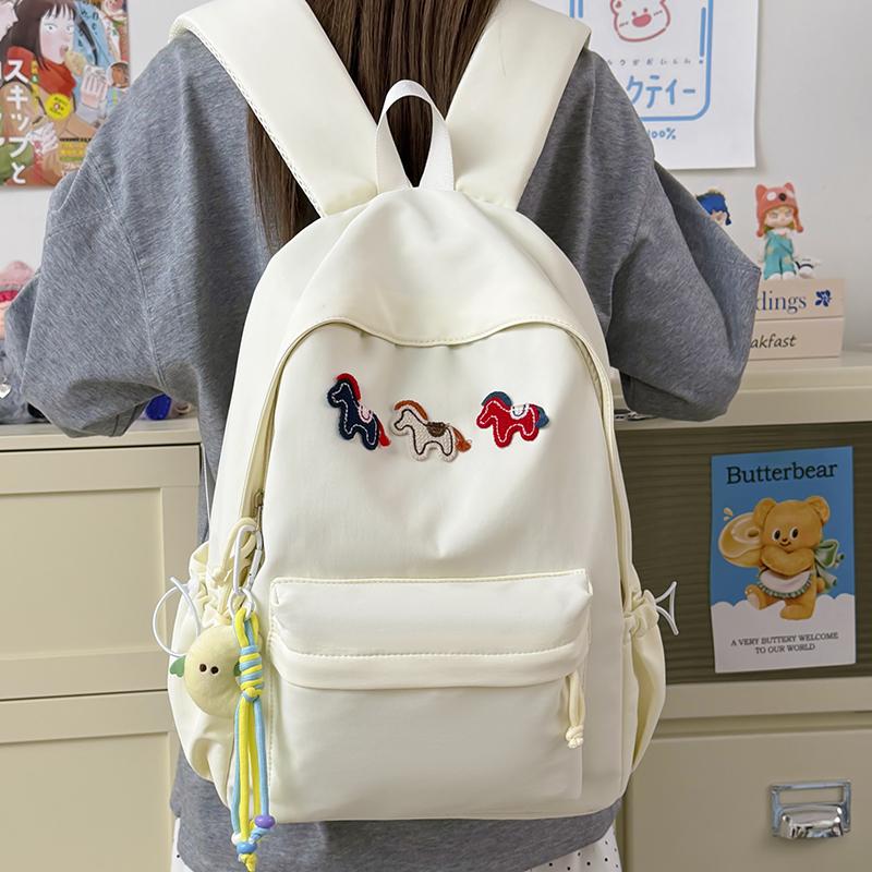 Cartoon Pony Backpack Women's Backpack Junior High School Students Large Capacity Schoolbag