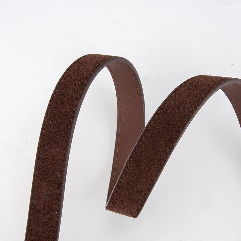 New Matte Design Sense Women's Genuine Leather Belt Retro Versatile Suit Jeans Accessories Commuting Belt