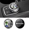 29mm Bil Mittkonsol Multimedia Knappskydd Trimratt Klistermärke För Mercedes Benz AMG GLC C CLA GLA W205 W211 W213 W212 W204