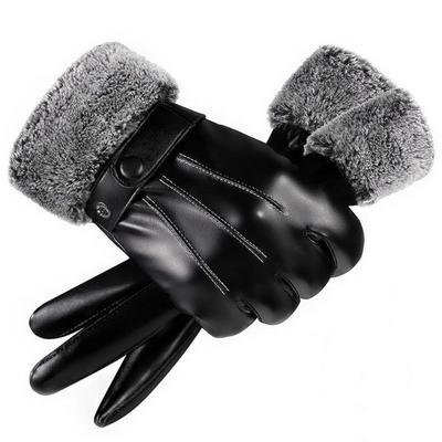 Thick Velvet Male Windproof Gloves Keep Warm Motorcycle Full Finger Mittens  Outdooor