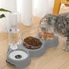 Triple Bowl for Cats and Dogs with a Water Dispenser and a Stand and a PetJet Water Fountain